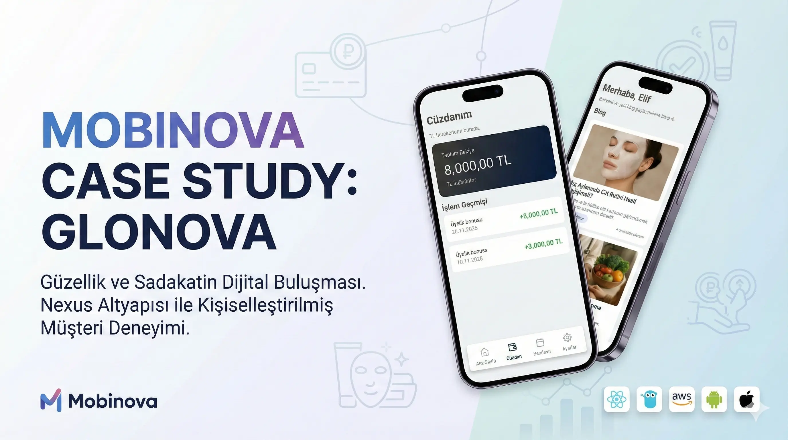 Mobil sadakat uygulaması ekranını gösteren müşteri