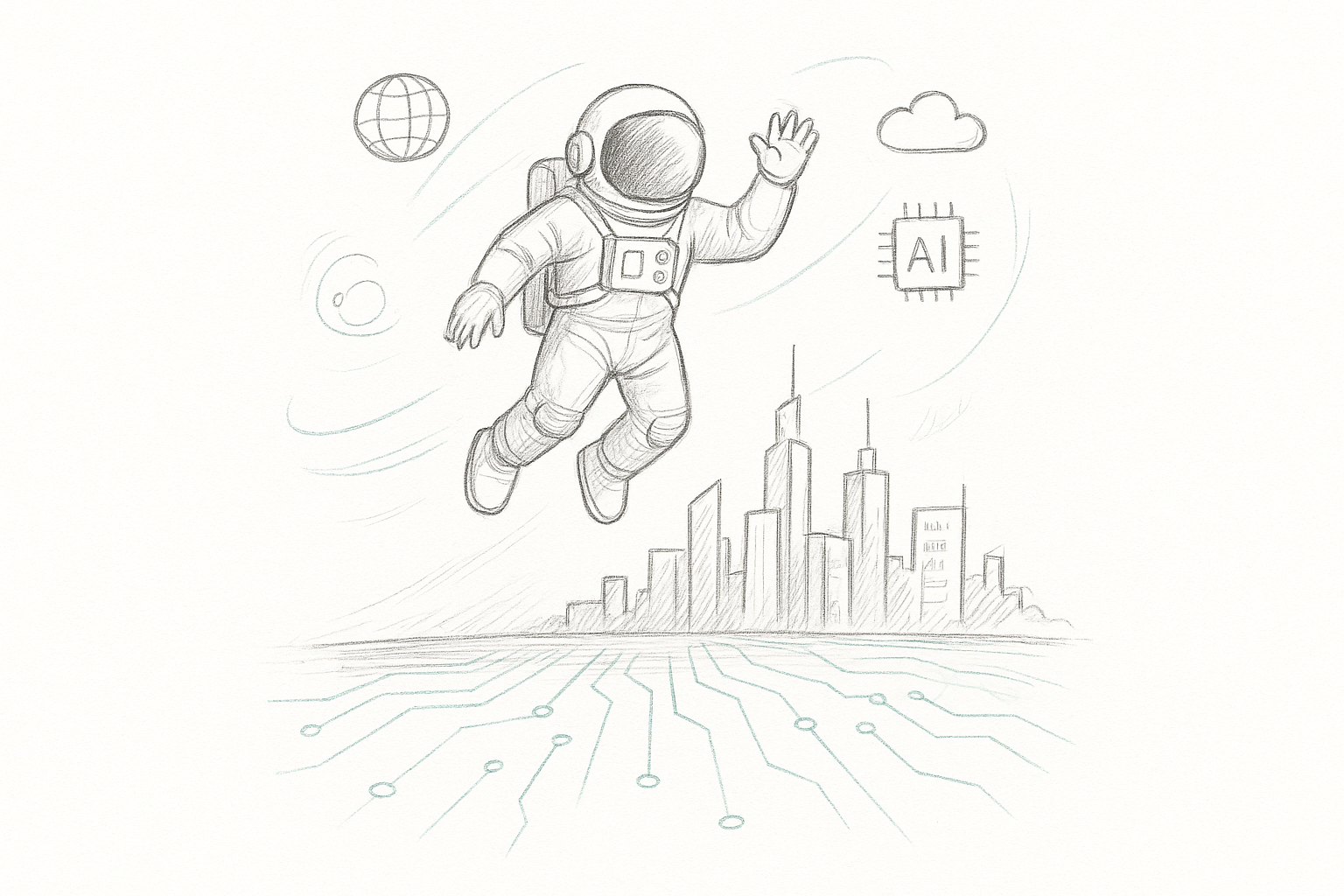 Astronaut in the air