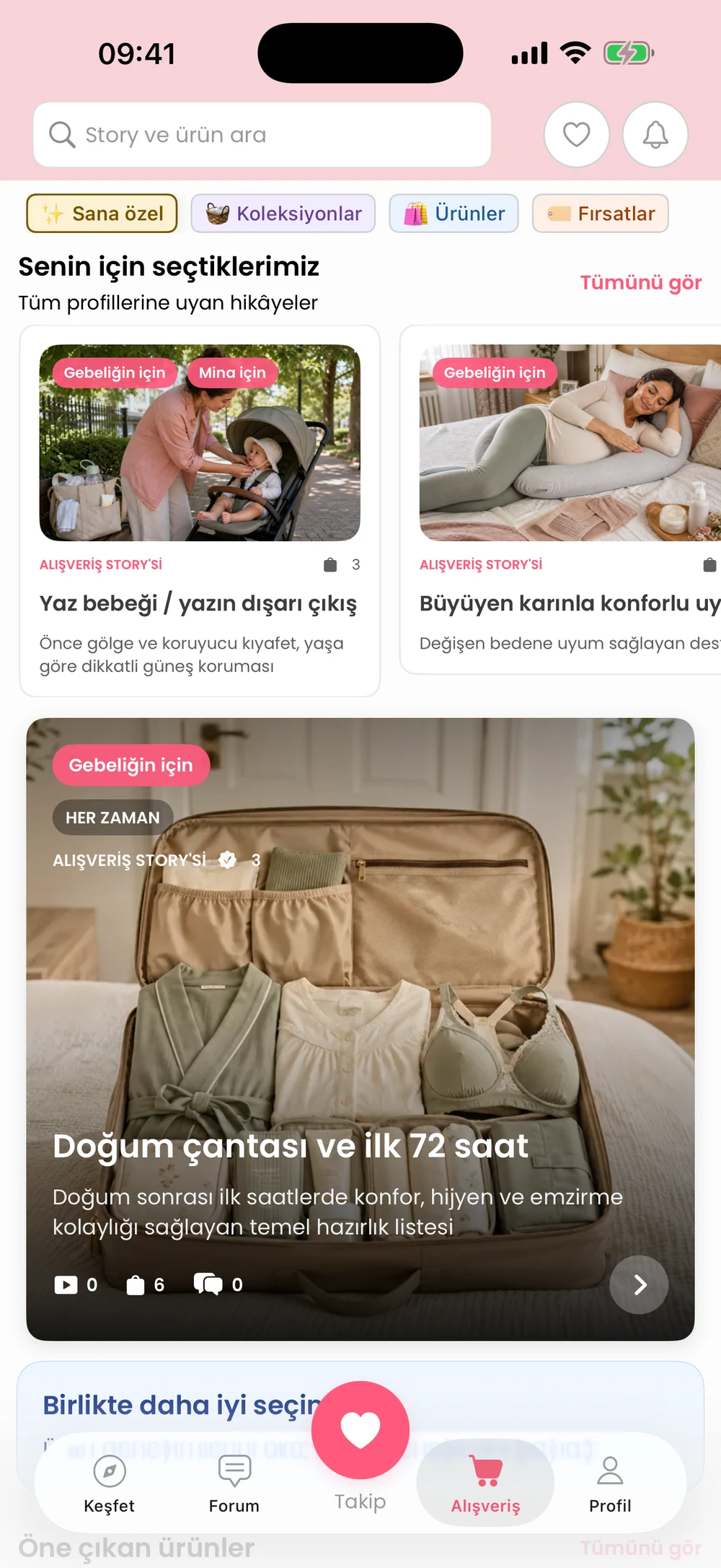 Momy’nin Türkçe Alışveriş Story’leri ekranı